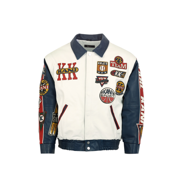 Leather Patch Jacket (White) – Karl Kani